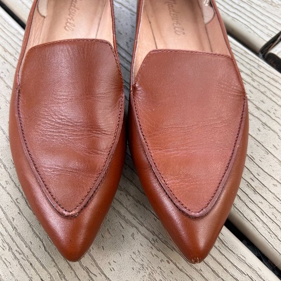 Madewell Pointed Toe Saddle Leather Loafers sz 8.5 - Picture 3 of 5